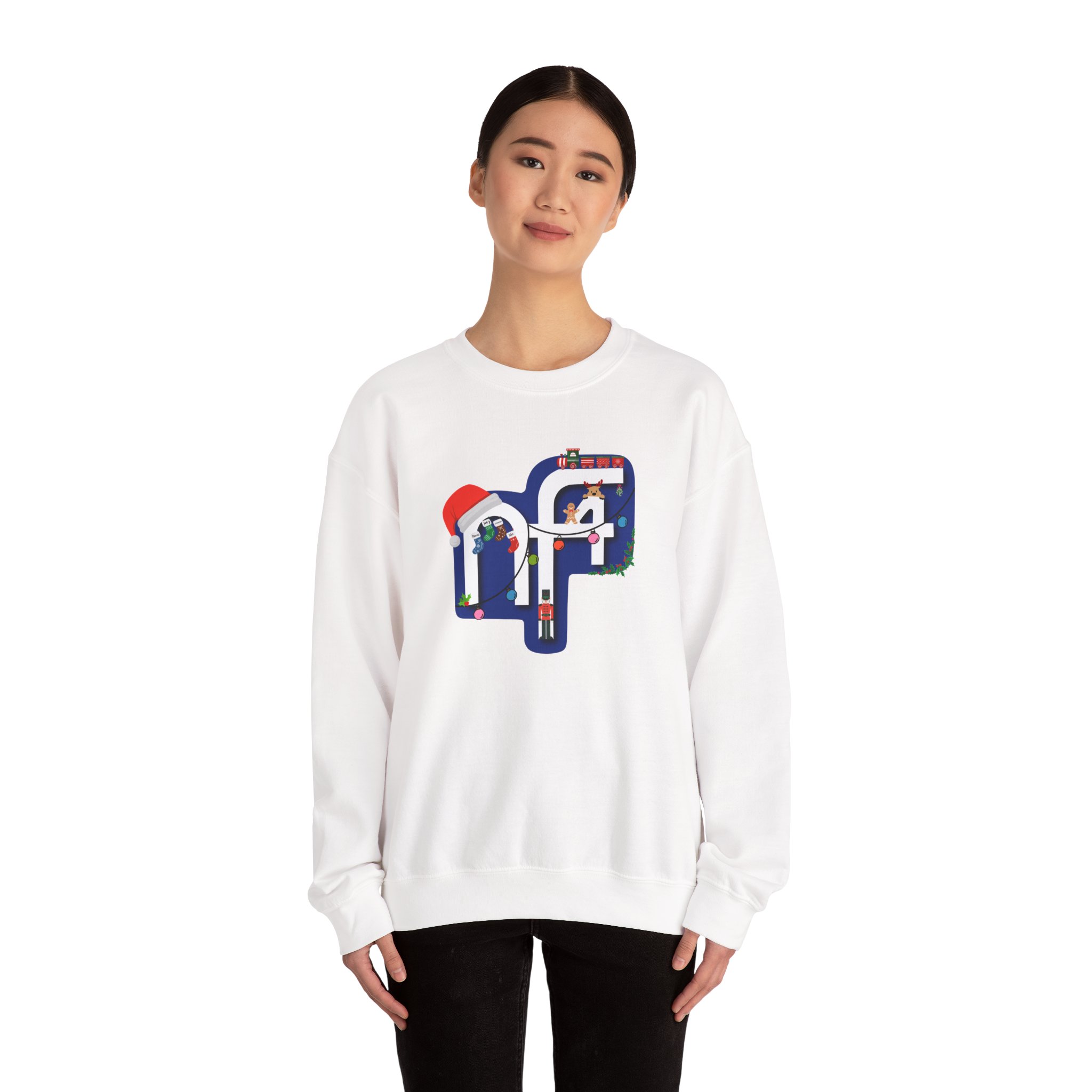 NF4 + Xmas Unisex Heavy Blend Crewneck Sweatshirt - Image 4